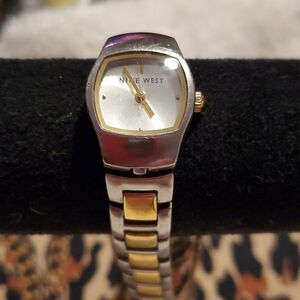 Nine West Analog Watch Silver & Two-Tone Interchangeable Flip Metal Band 9W/1273